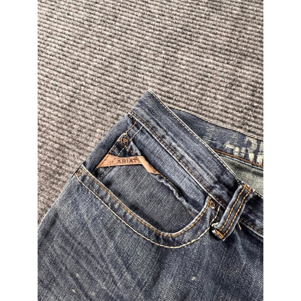 Ariat M-Series Mens Jeans 34x34 Blue Medium Wash Straight Leg Denim - Picture 11 of 13